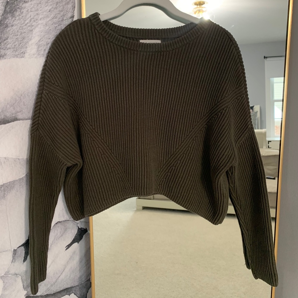 LA Hearts green cropped sweater size S